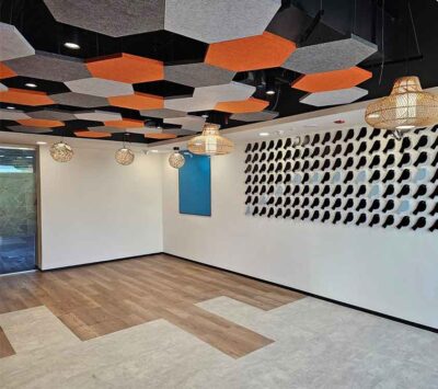 Acoustic ceiling heaxagon cloud