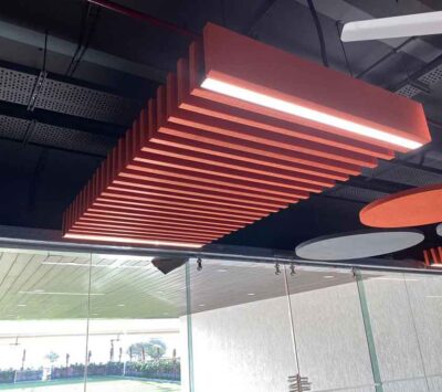Acoustic ceiling baffles