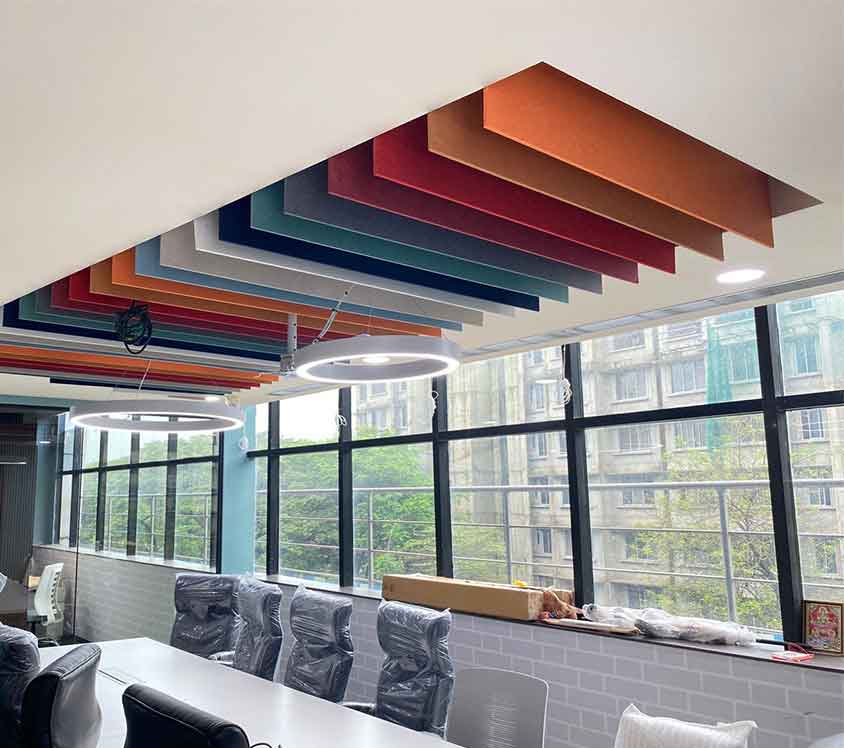 Acoustic ceiling baffles